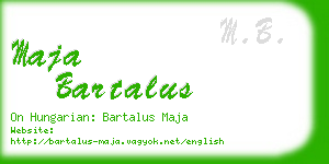 maja bartalus business card